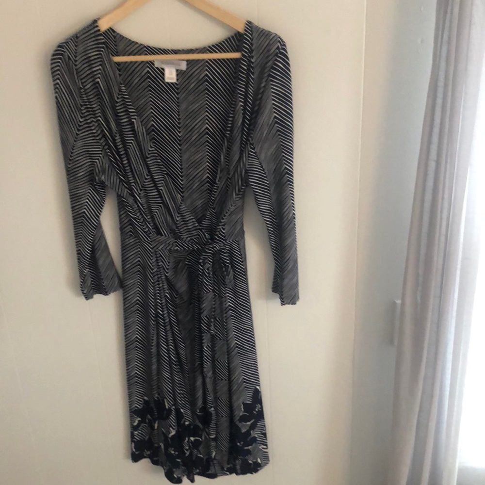 Motherhood Chevron Tulip Wrap Dress